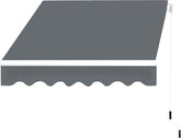 10'x8' Awnings , Manual Awning with Aluminum Frame, Retractable Awning Sunshade Window Door Shelter with Adjustable