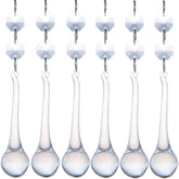 10 Pcs 5.3 Inch Crystal Raindrop Octagon Beads Chandelier Lamp Pendants - Crystal Raindrop Pendants with Octagon