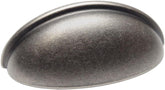 10 Pack 783WN Weathered Nickel Cabinet Hardware Bin Cup Drawer Cup Pull - 3" Inch (76mm) Hole Centers