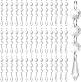 100 Pcs Acrylic Hanging Crystals for Centerpieces Icicle Chandelier Garland Beads Strands Ornaments Clear Teardrop