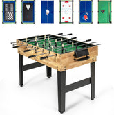 10-in-1 Multi Game Table, Combo Game Table Set w/Hockey, Foosball Pool Ping-Pong Chess Cards Checkers Bowling