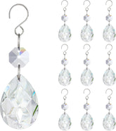 10 Pcs 3 Inch Clear Crystal Bauhinia Prisms Chandelier Decor - Clear Crystal Bauhinia Prisms Pendants Chandelier