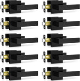10 Pack Matte Black Door Handles Interior, Passage Door Knobs Closet Door Levers