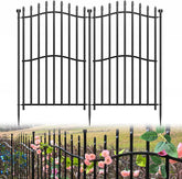 10 Panels Tall No Dig Garden Fence - 40in H x 22.5ft L, Reinforced Square Tube Rustproof Animal Barrier, Decorative