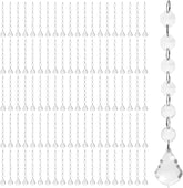 100 Pcs Acrylic Hanging Crystals for Centerpieces Chandelier Clear Crystal Garland Strands Ornament Acrylic Clear