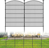 10 Panels No Dig Decorative Garden Fence - 40 in (H) x 23.6 ft (L), Dog Fence Outdoor for Yard,Rustproof Metal Animal