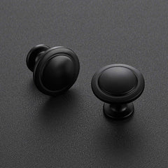 10 Pack 1-1/4 Inch Kitchen Cabinet Knobs Matte Black Zinc Pulls Door Handles Drawers