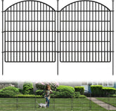 10 Panels Garden Fence Animal Barrier, 33 in(H) X 24 ft(L) Dog Fence Outdoor for Yard Rustproof No Dig Fencing