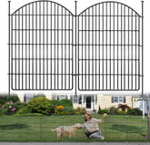 10 Panels Decorative Garden Fence, 40in (H) X 24ft (L) No Dig Dog Fences Outdoor for Yard, Rustproof Tall Metal