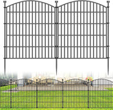 10 Panels Decorative Garden Fence - 32 in (H) x 23.6 ft (L) No Dig Dog Fence Outdoor for Yard, Rustproof Tall Garden