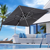 10'x10' Patio Umbrella Cantilever Outdoor Rectangular Offset Umbrella with 360°Rotation
