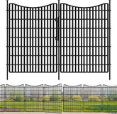 10 Panels Garden Fencing Animal Barrier with Gate, 48 in(H) X 23.6 ft(L) Dog Fence Outdoor for Yard, No Dig Temporary