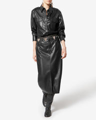 JUPE NILAURIA EFFET CUIR