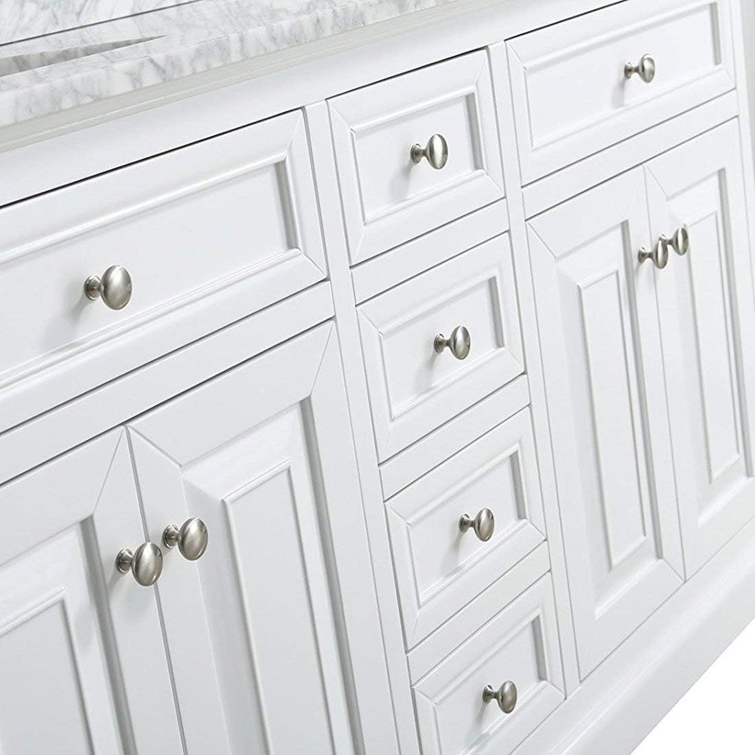10 Pack Brushed Nickel Cabinet Knobs, Single Hole Dresser Pulls, Satin Nickel Knobs, Drawer Knobs, Silver Hardware for Door, Kitchen and Drawer