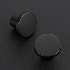 10 Pack Cabinet Knobs Black Kitchen Cabinet Knobs Round Dresser Drawer Pulls Closet Door Pulls 1-1/5 Inch